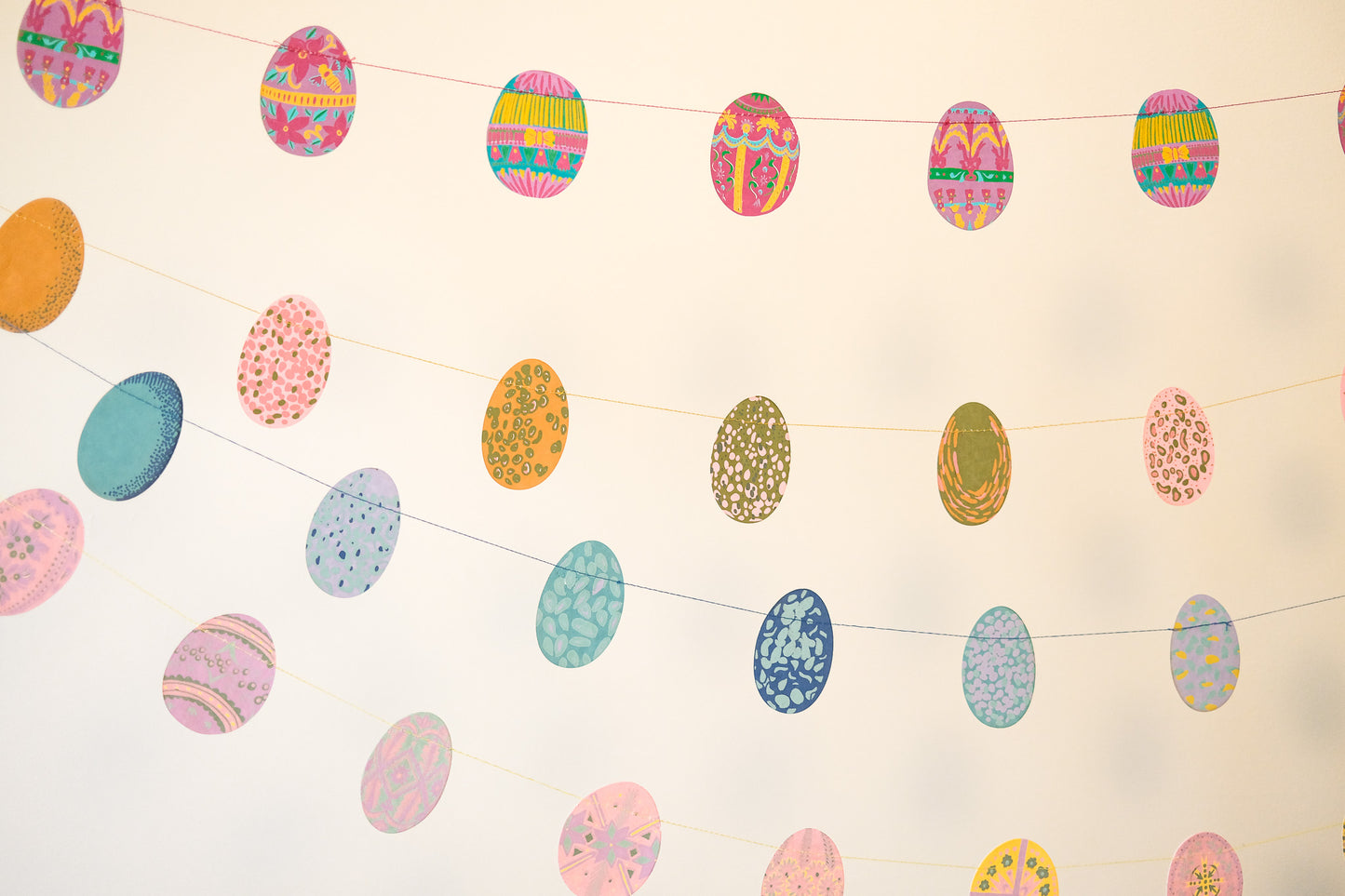 Blue Speckled Eggs Sewn Garland