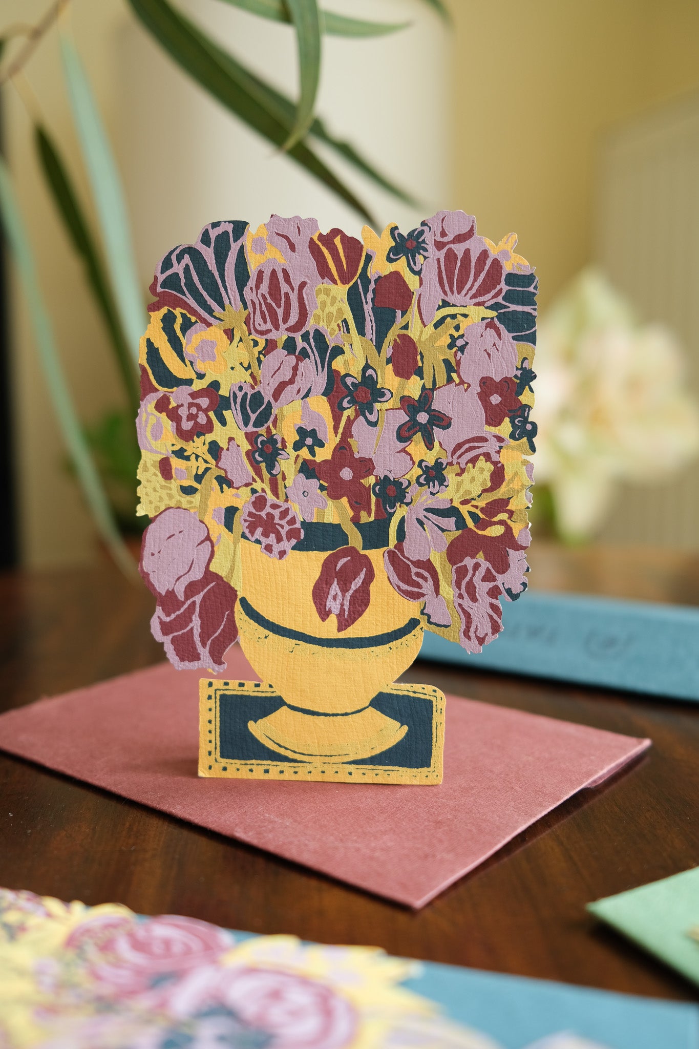 Bloomsbury Ochre Vase Greeting Card