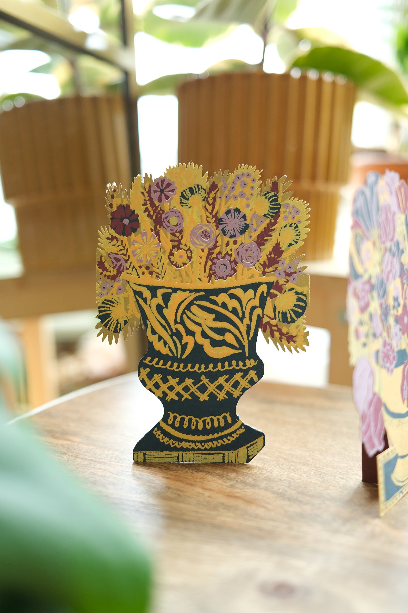 Bloomsbury Navy Vase Greeting Card