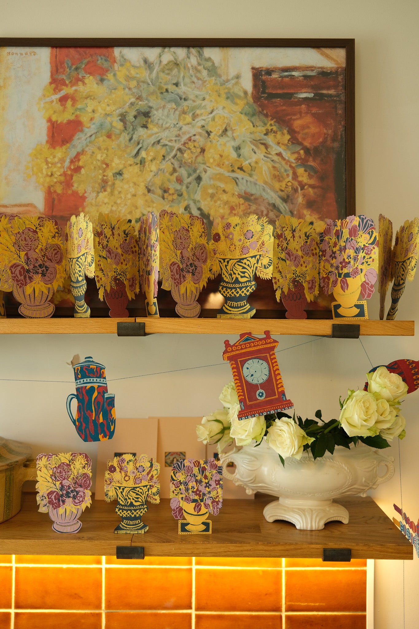 Bloomsbury Floral Vases Concertina Garland
