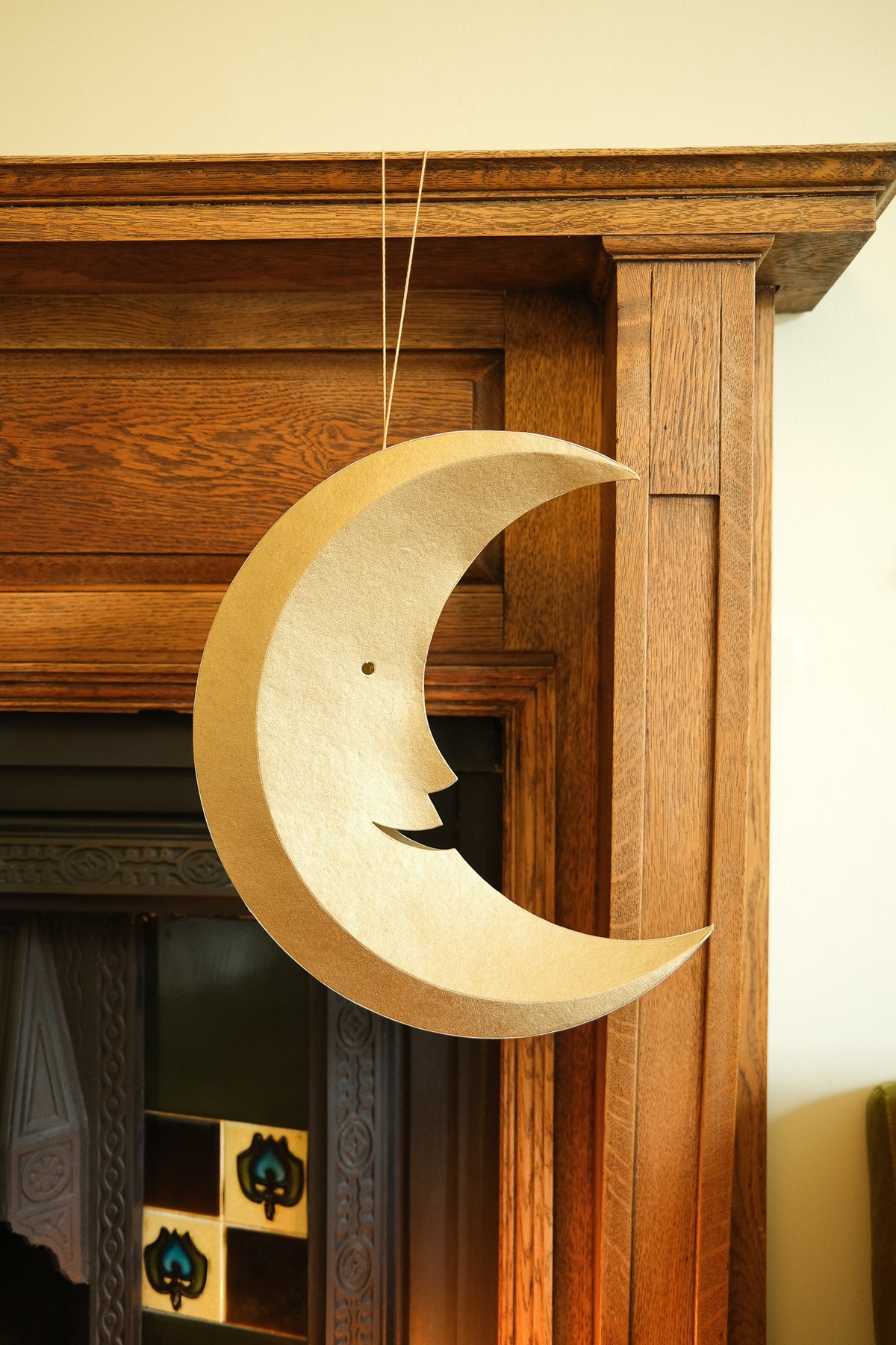Large Pure Gold Man on the Moon Decoration