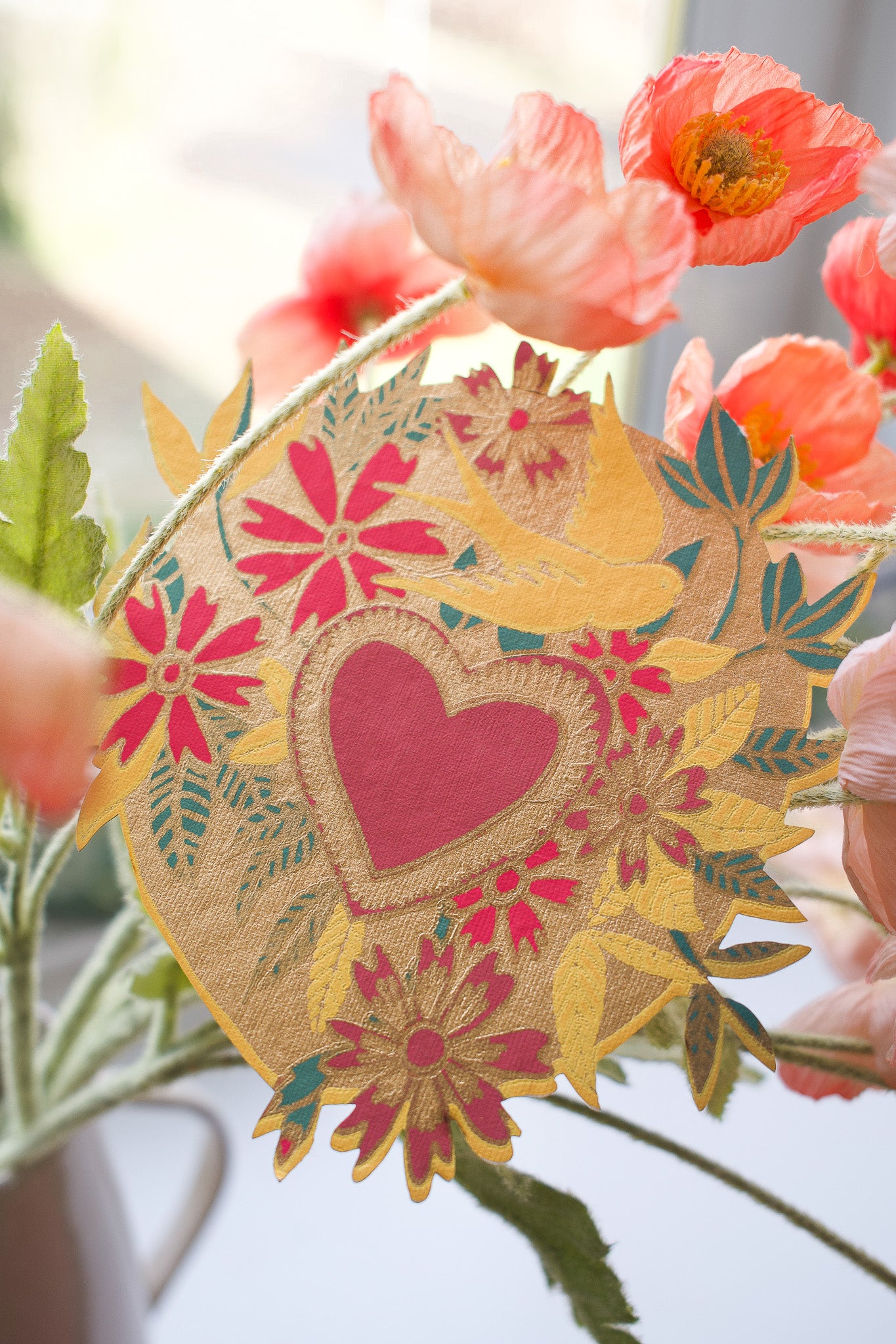 Floral Heart Greeting Card