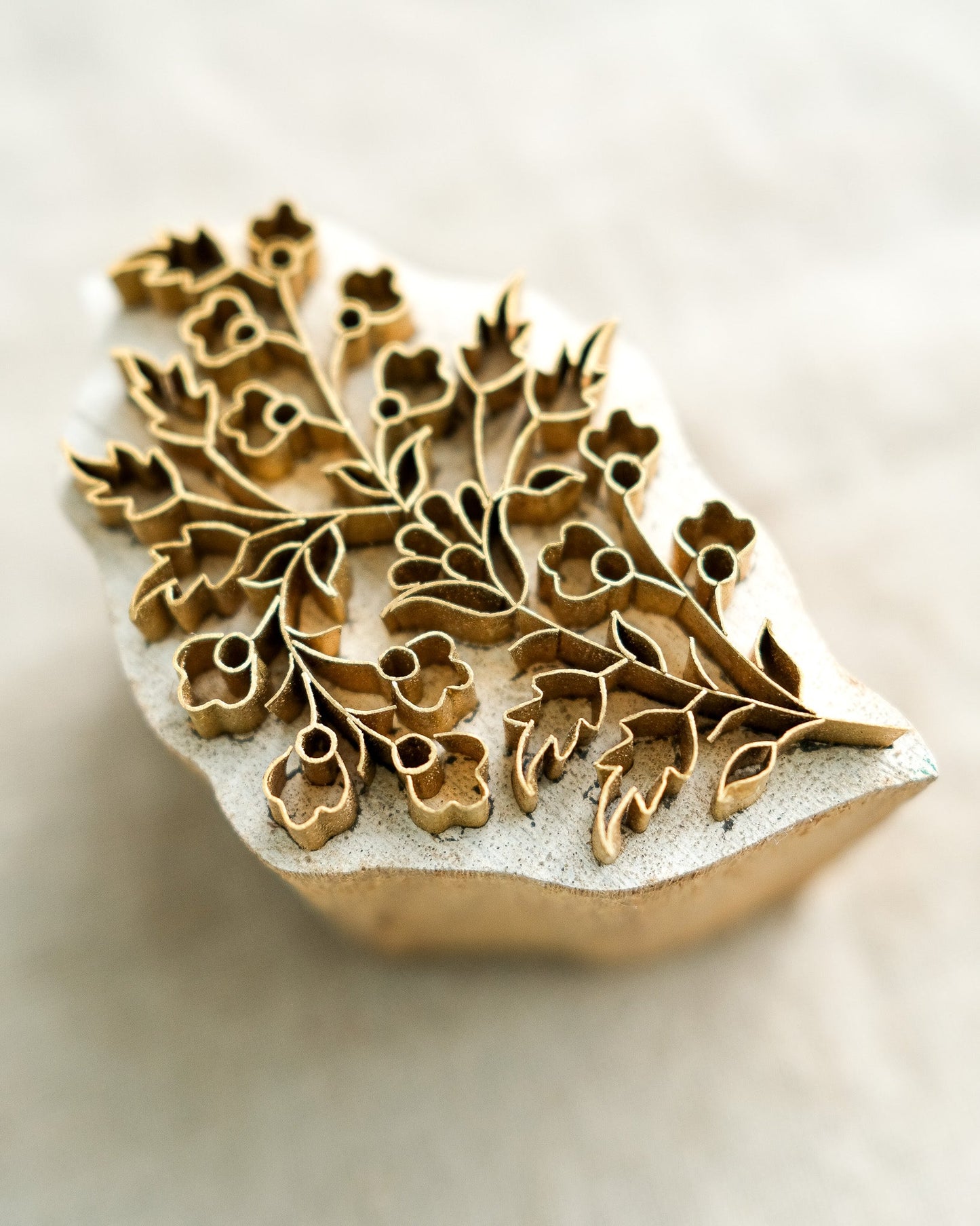 Flora Brass Block