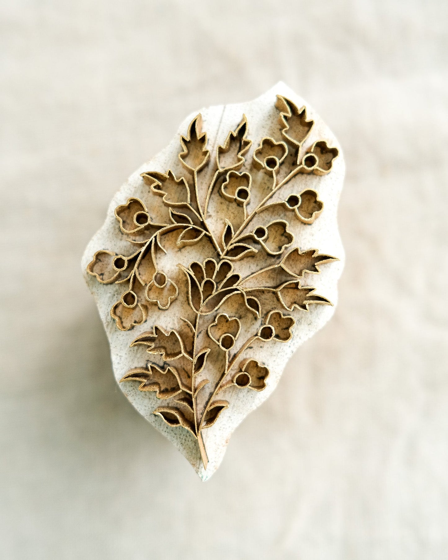 Flora Brass Block