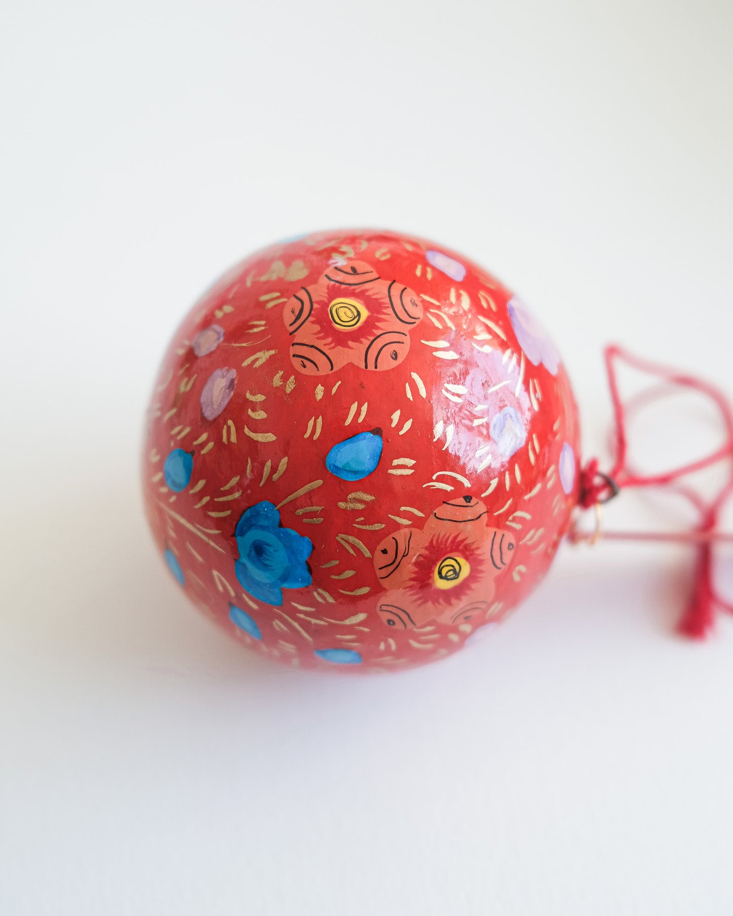 Scarlet Red and Blue Bauble