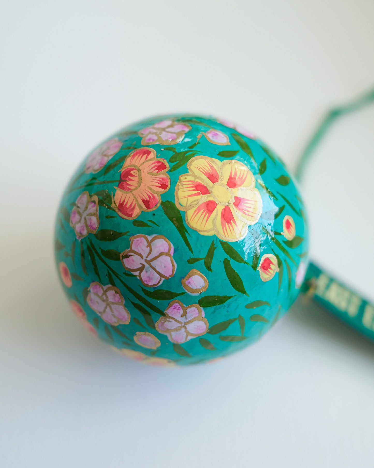 Turquoise Flowers Bauble