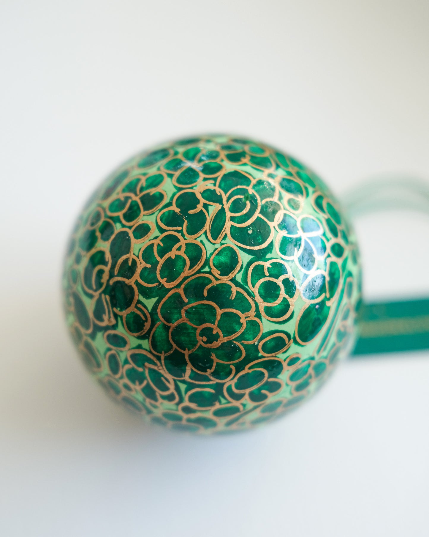 Emerald Green and Gold Bauble