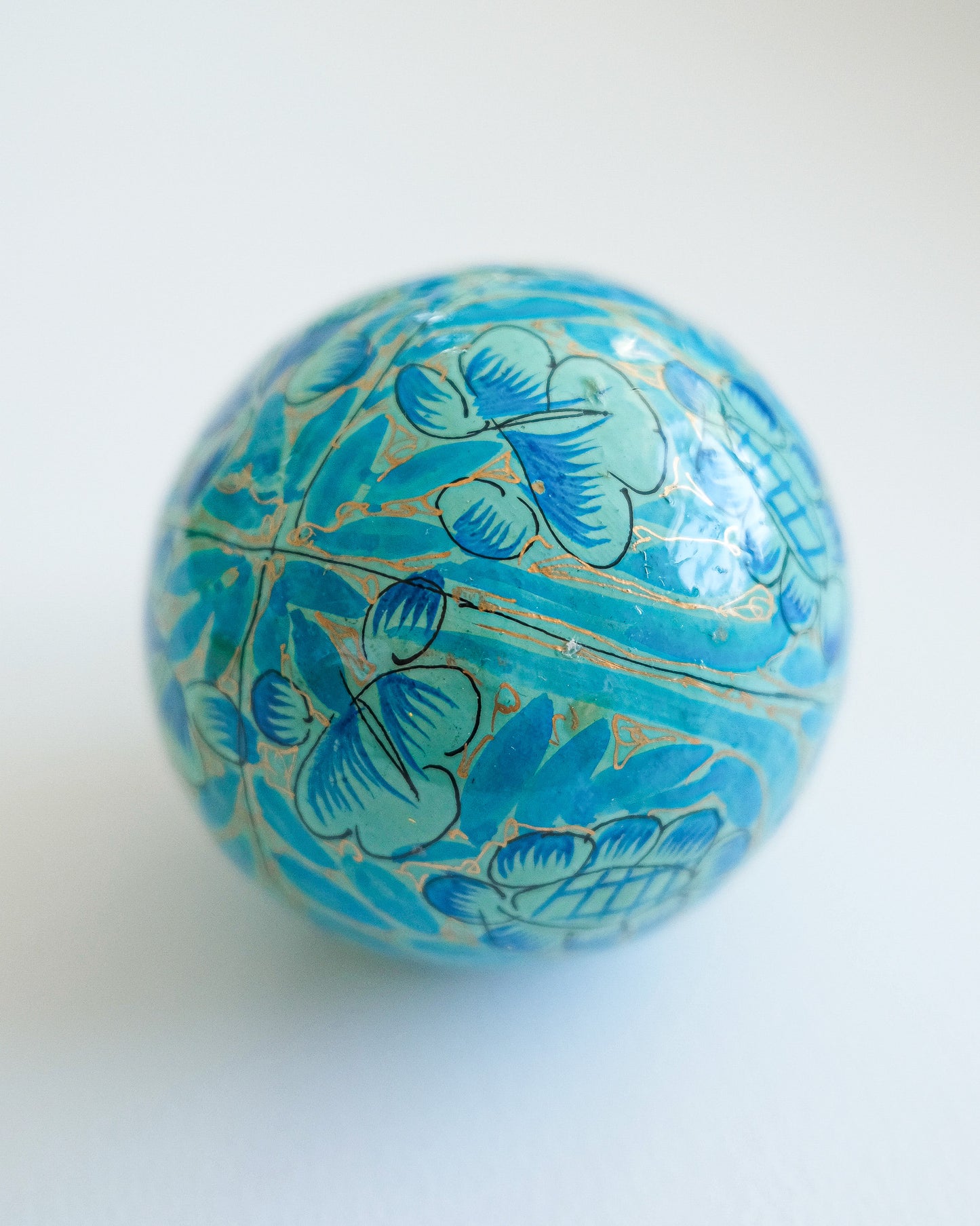 Sky Blue and Gold Bauble