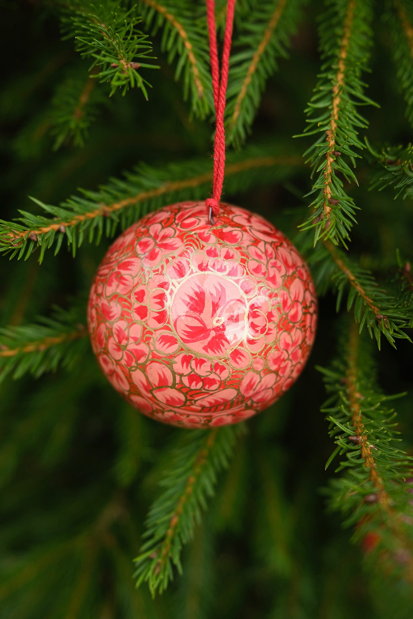 Dusty Pink and Gold Bauble