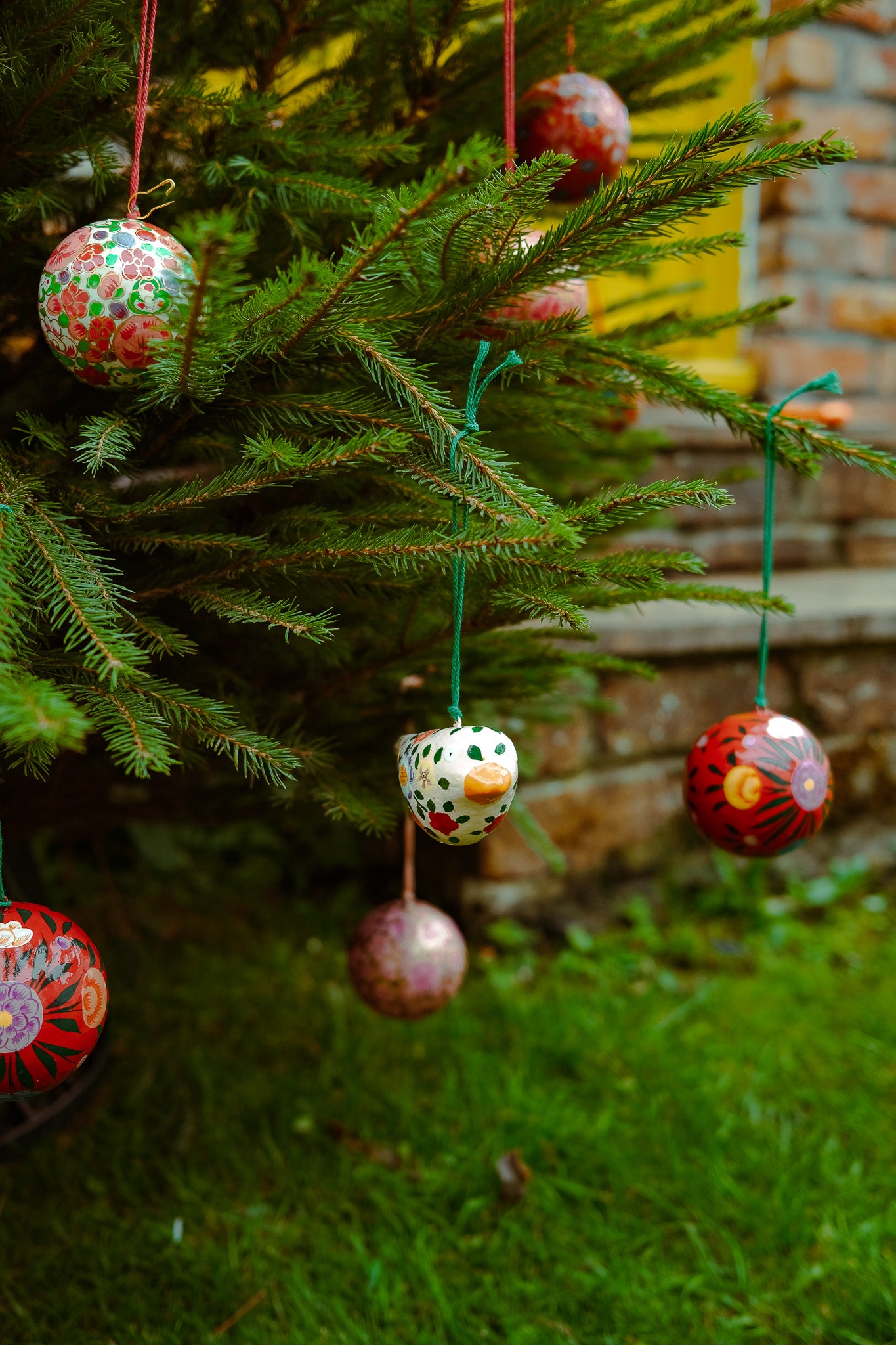 Crimson Flowers Bauble