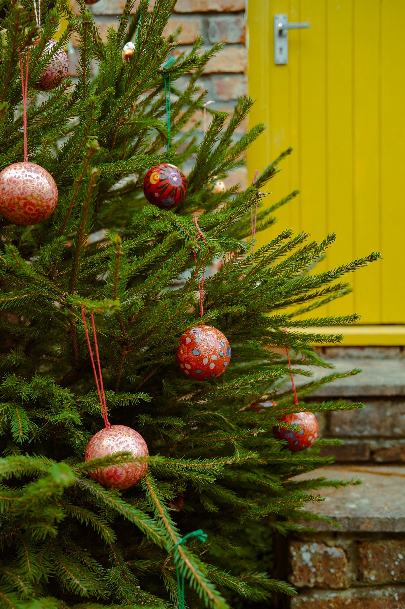 Scarlet Red and Blue Bauble