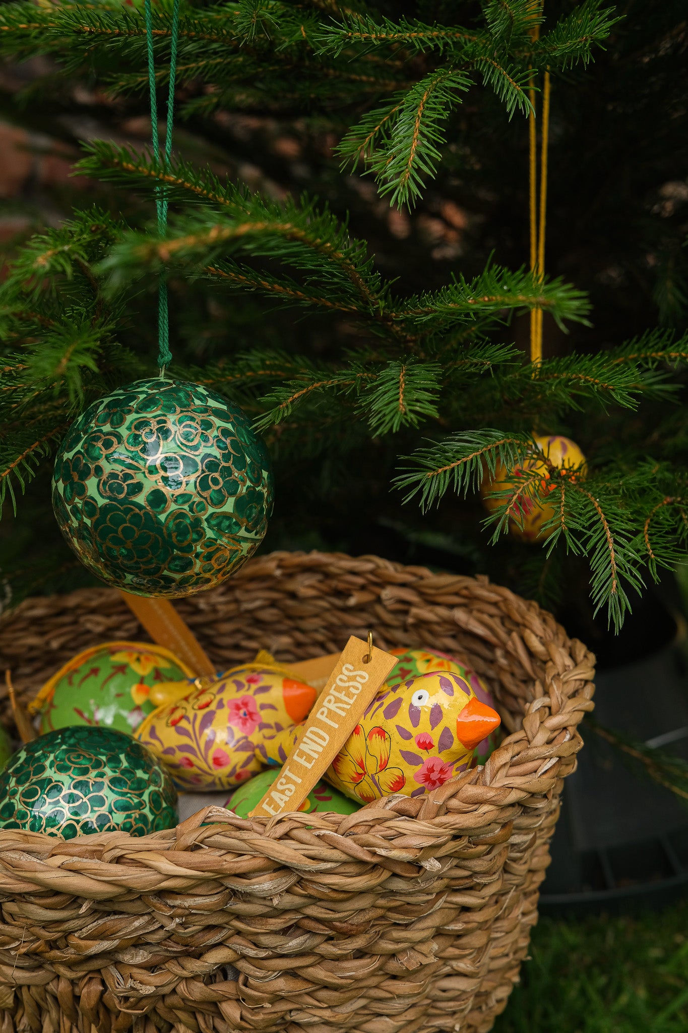 Emerald Green and Gold Bauble