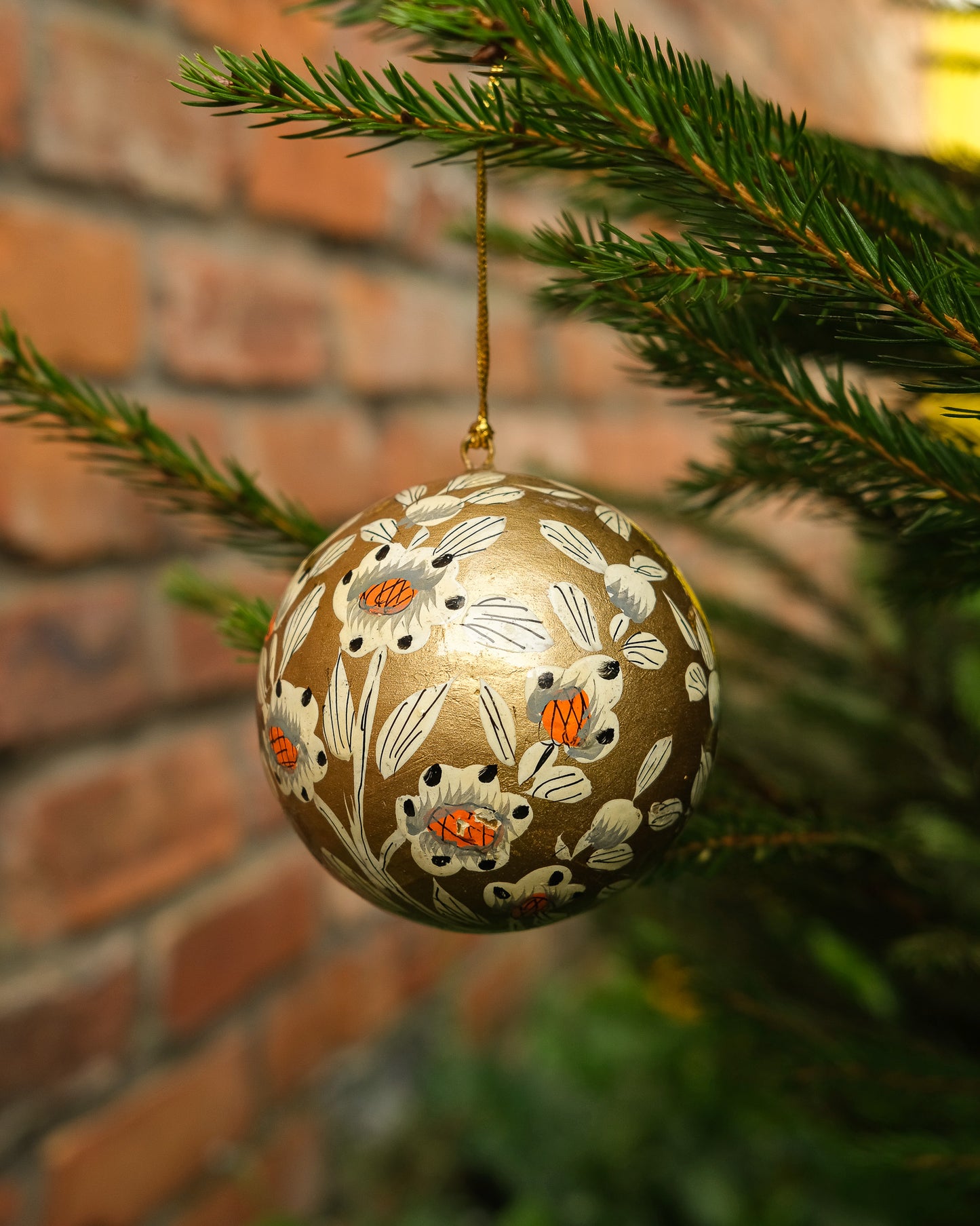 Gold and White Bauble