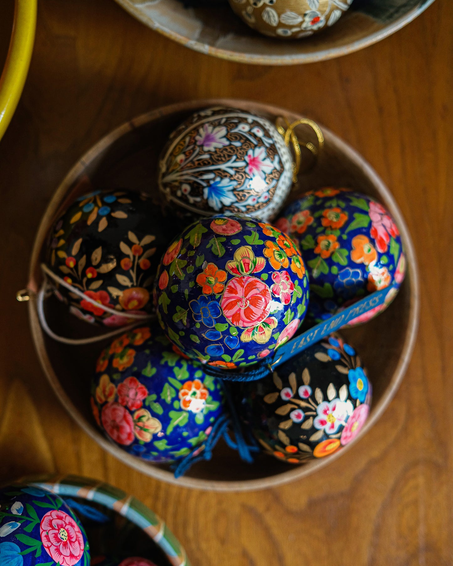 Dark Blue Blossoms Bauble