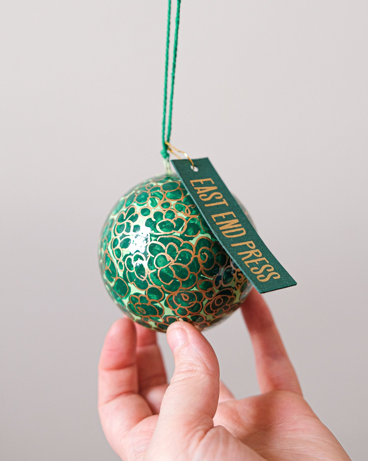 Emerald Green and Gold Bauble