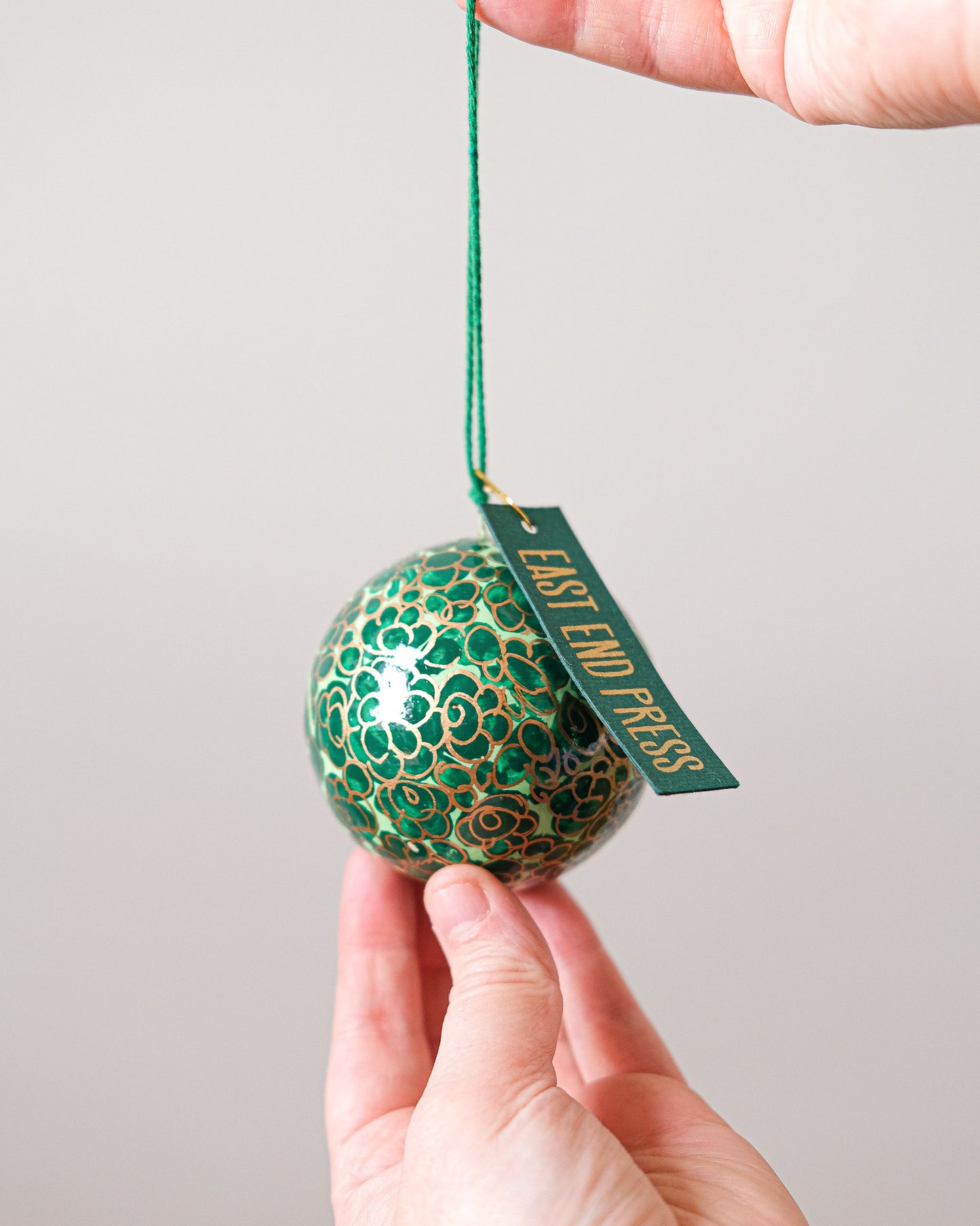 Emerald Green and Gold Bauble