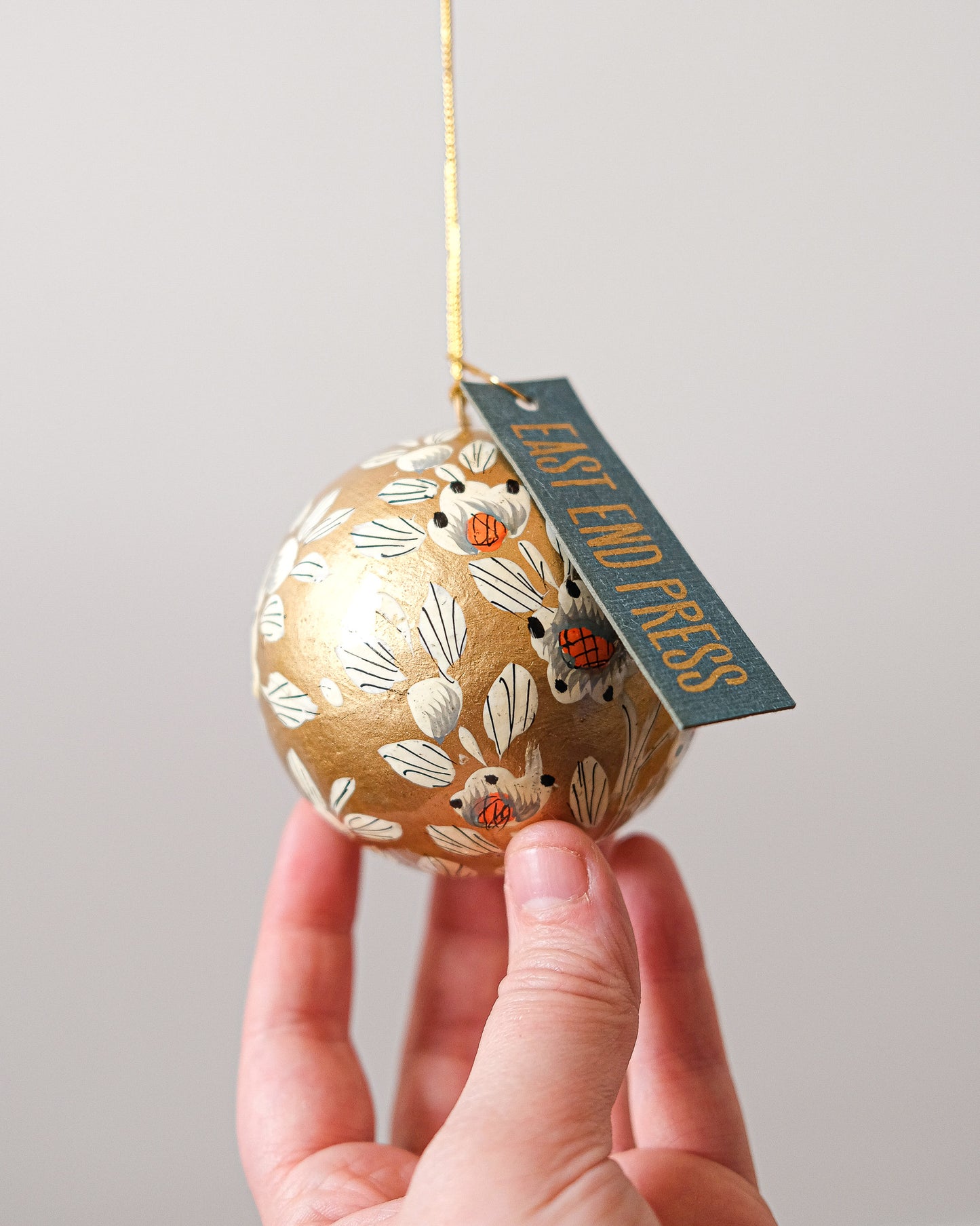 Gold and White Bauble