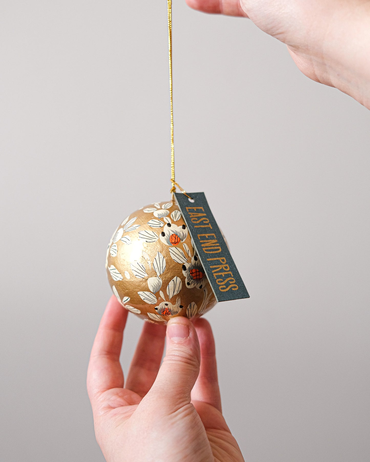 Gold and White Bauble