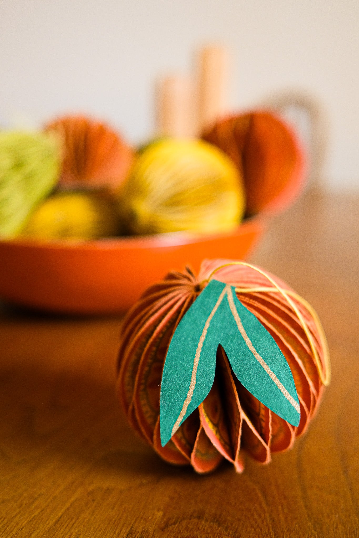 Orange Honeycomb Ornament