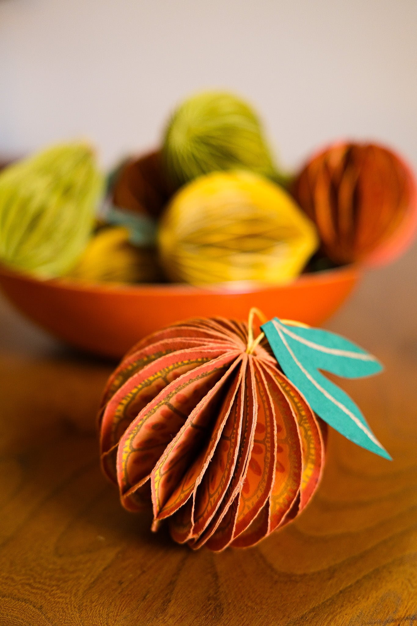 Orange Honeycomb Ornament