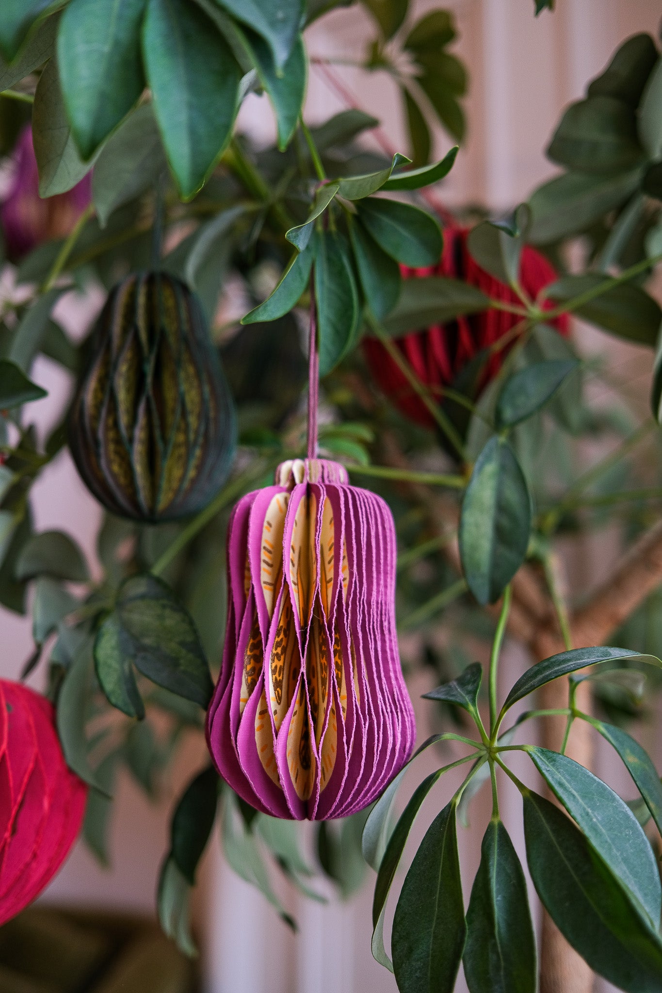 Aubergine Honeycomb Ornament