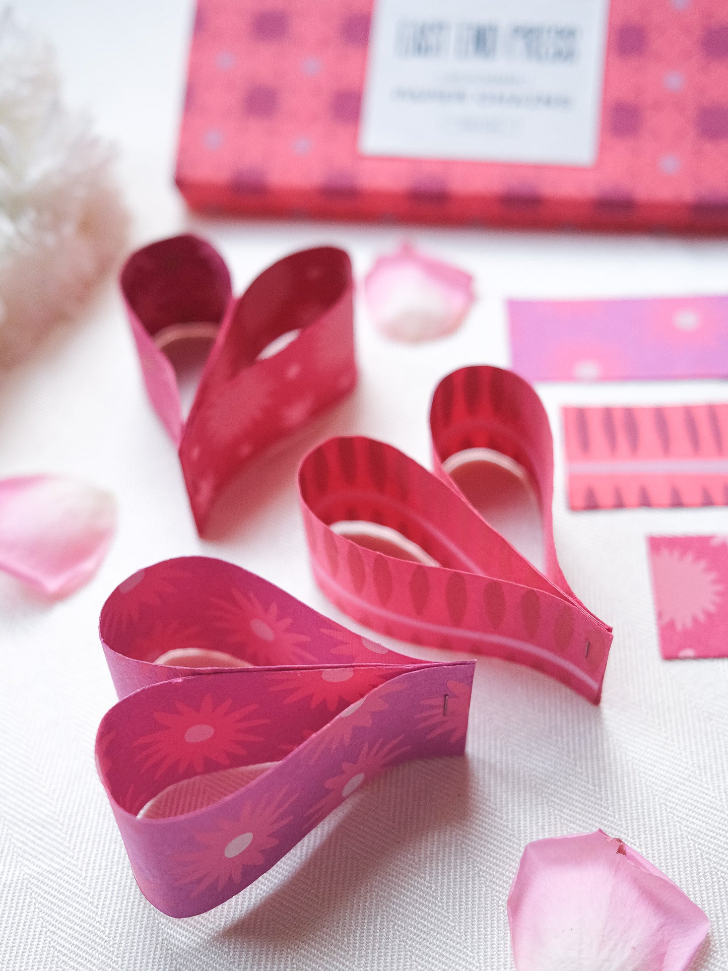 Pink & Red Paper Chain Kit