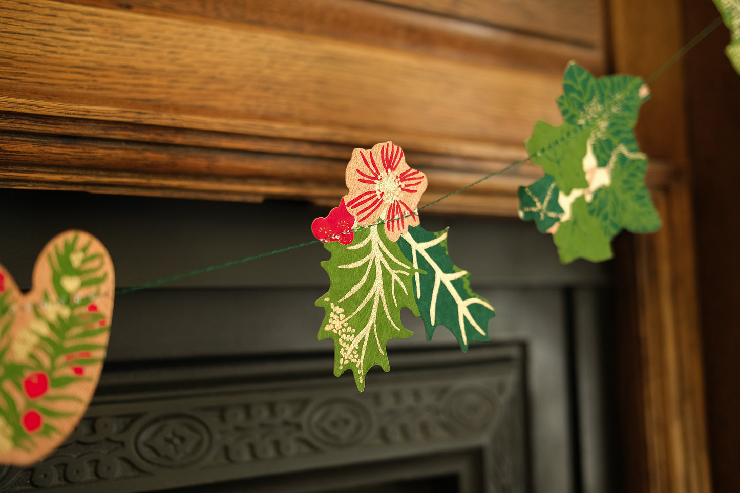 Holly and Ivy Sewn Garland