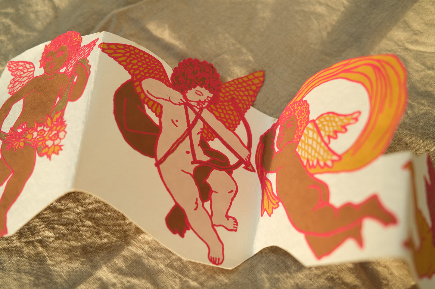 Cupid Concertina Greeting Card