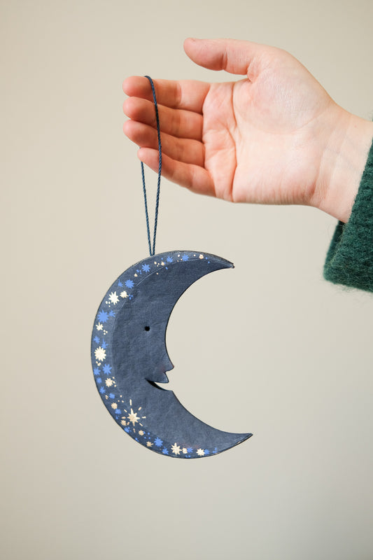 Midnight Man on the Moon Board Ornament