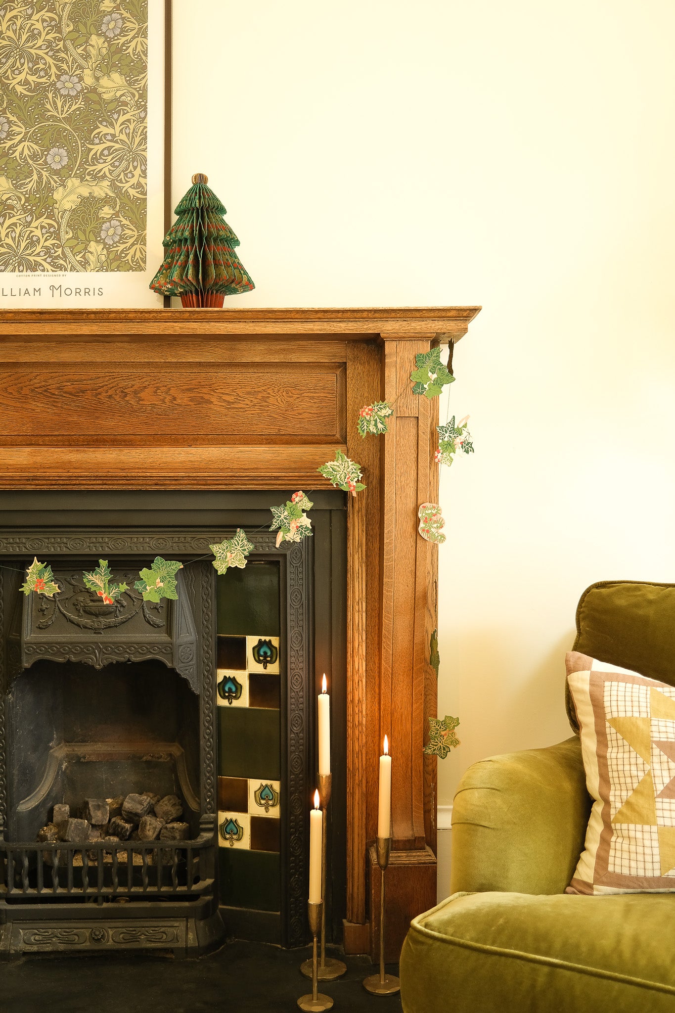 Holly and Ivy Sewn Garland