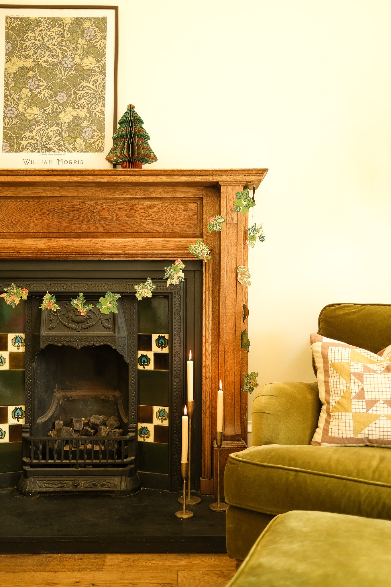 Holly and Ivy Sewn Garland