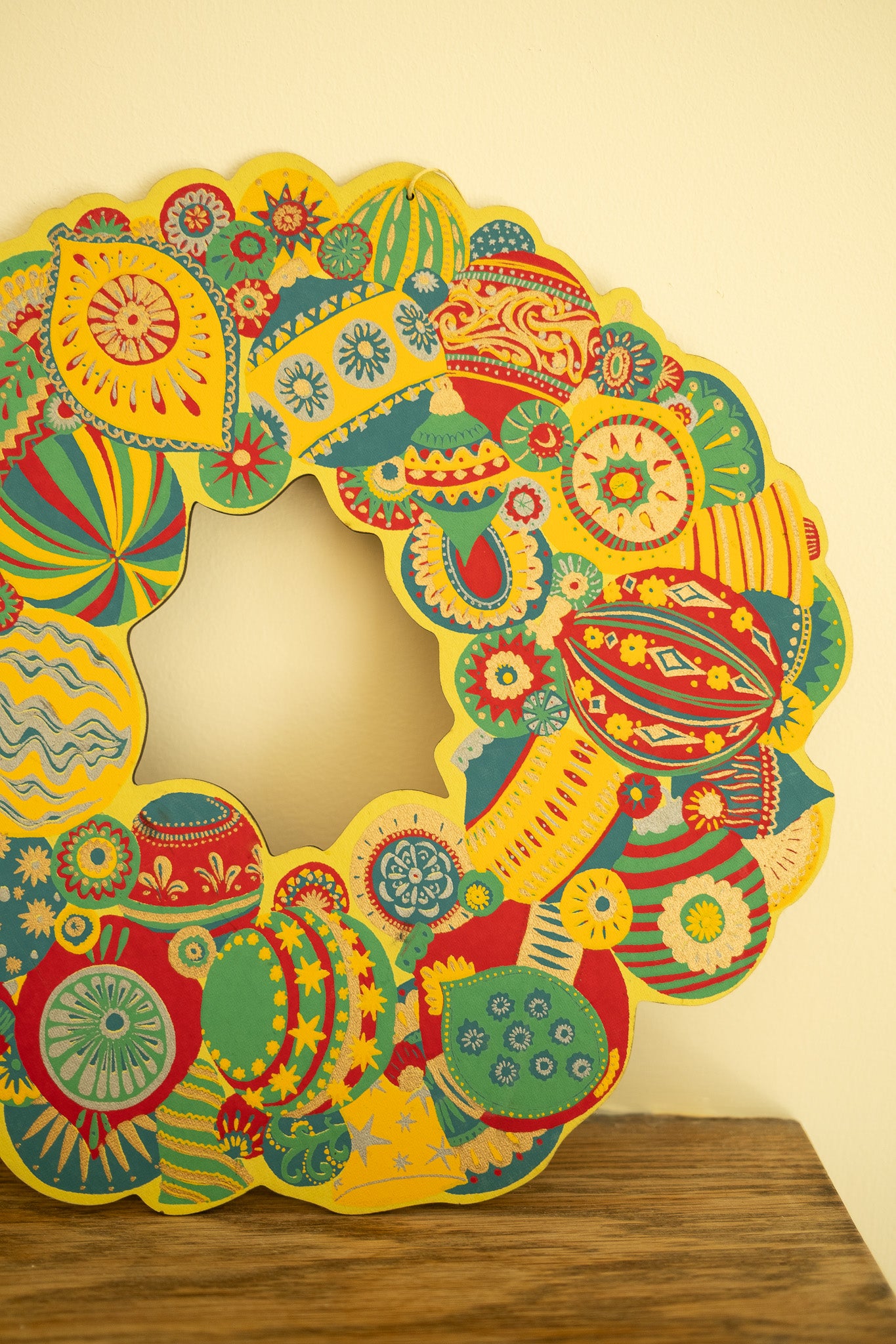 Bauble Cotton Board Wreath