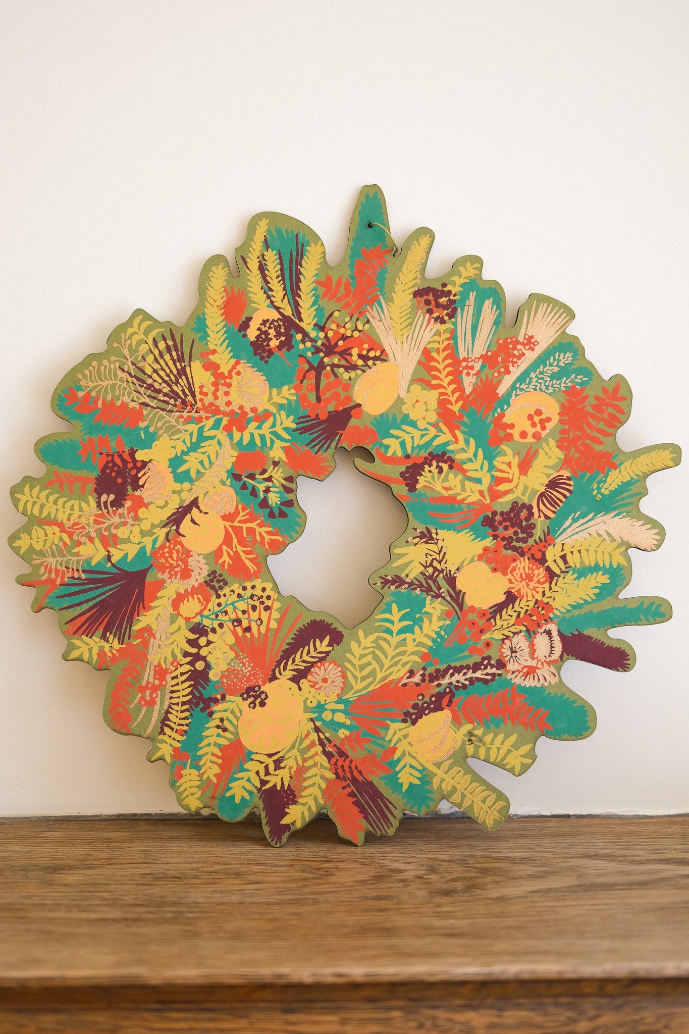Winter Blooms Cotton Board Wreath