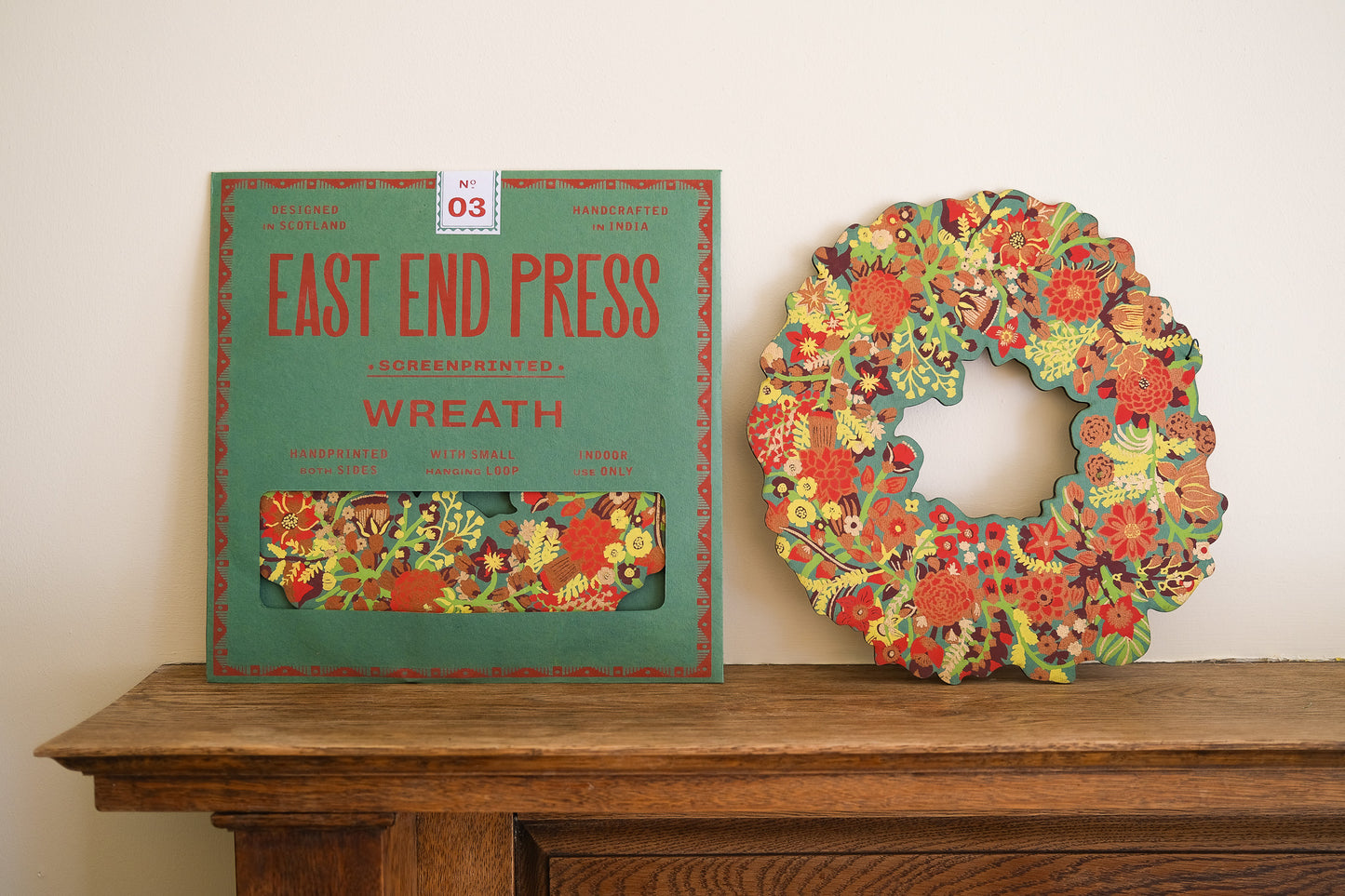 Christmas Foliage Cotton Board Wreath