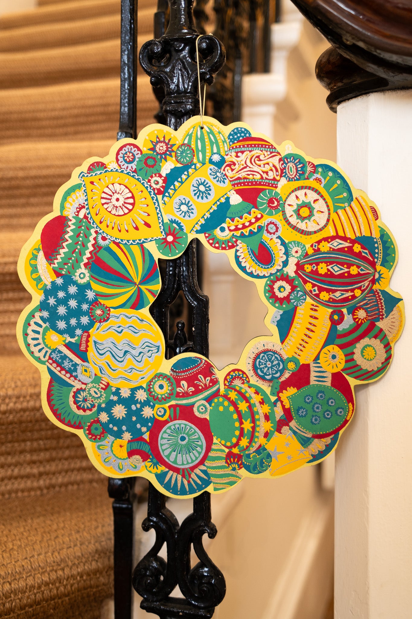 Bauble Cotton Board Wreath