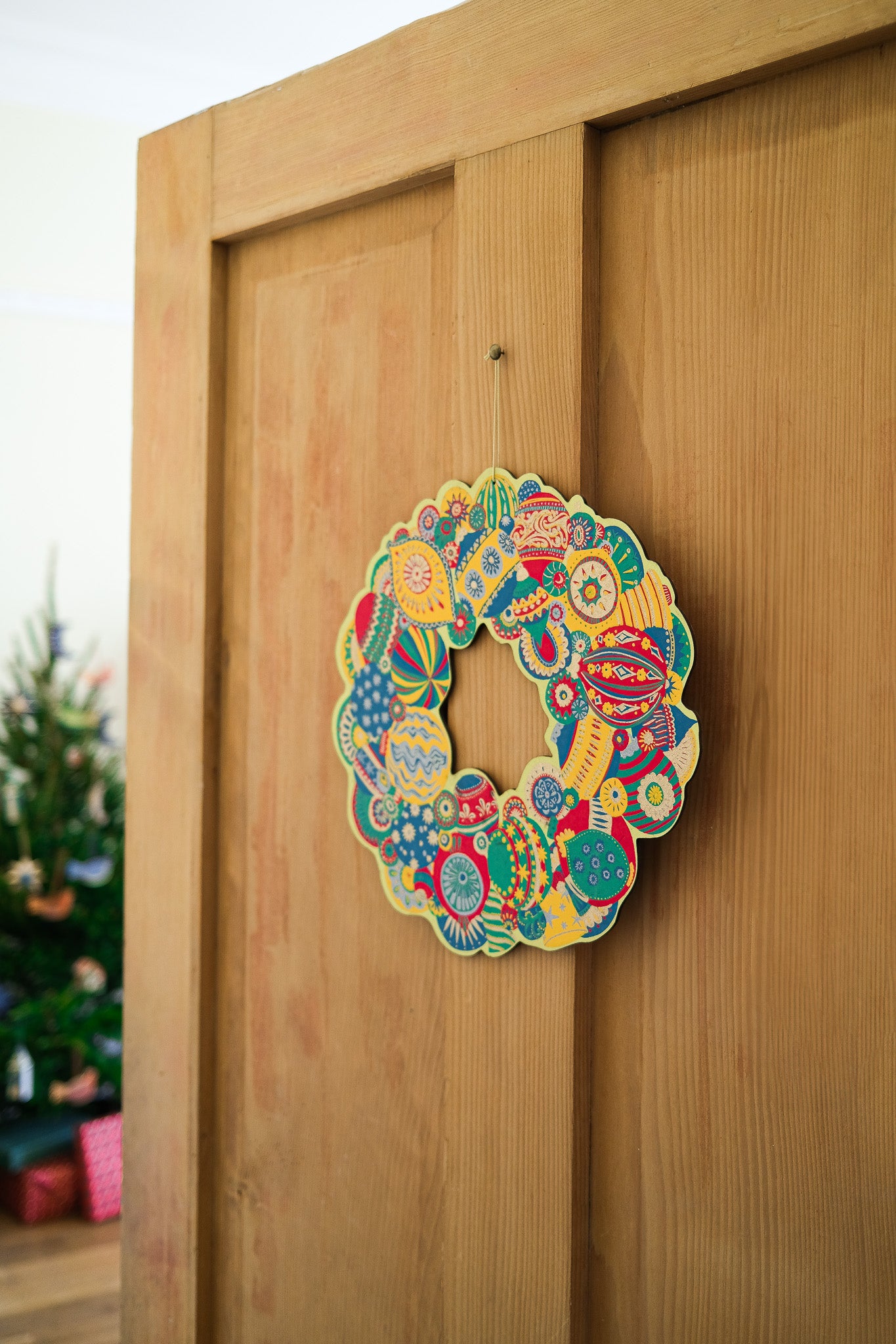 Bauble Cotton Board Wreath