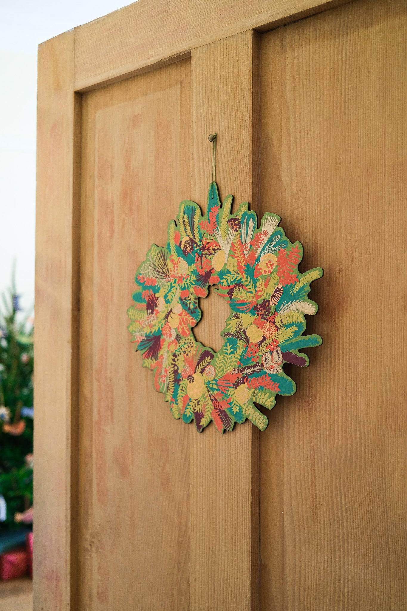 Winter Blooms Cotton Board Wreath