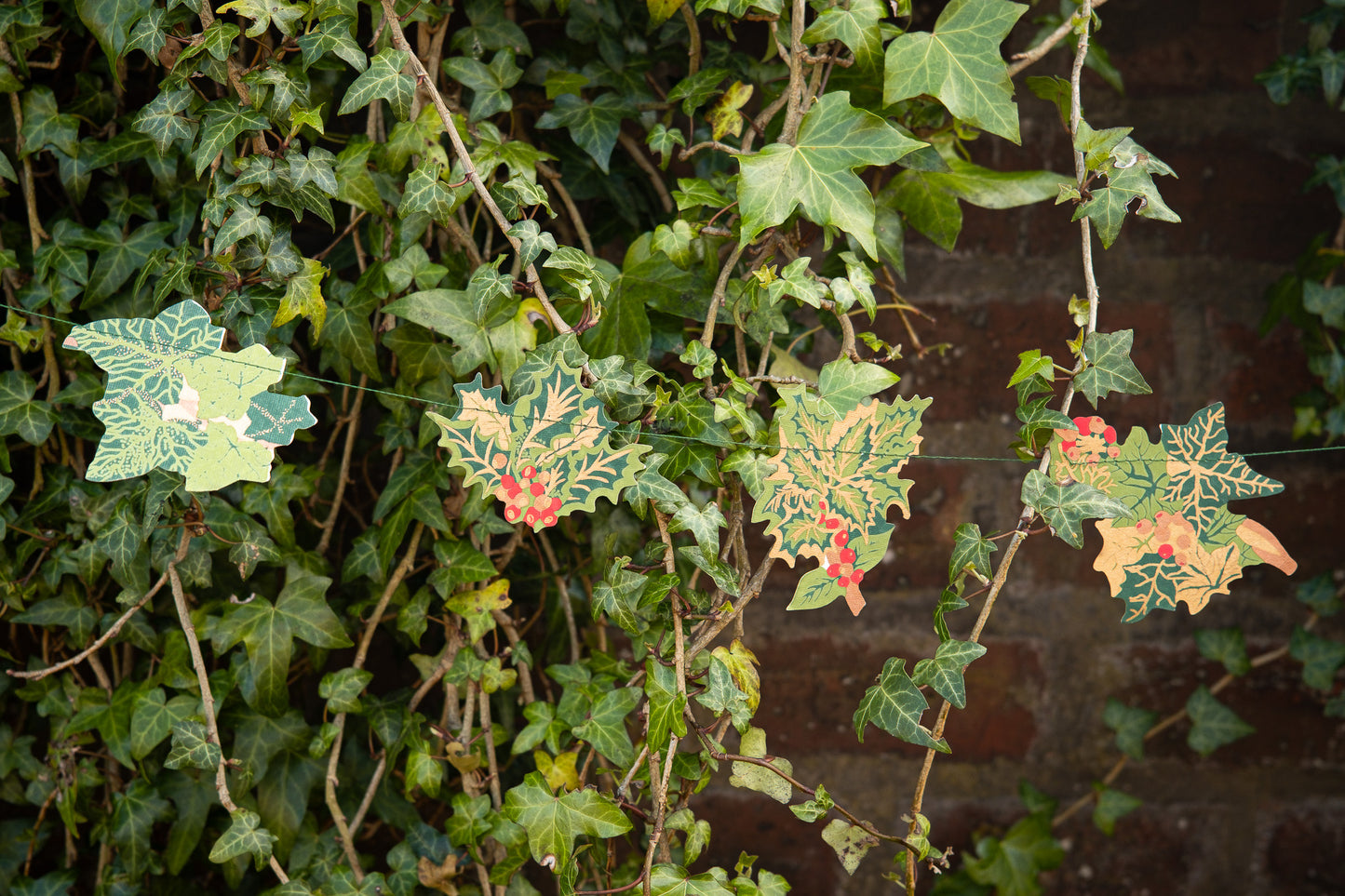 Holly and Ivy Sewn Garland