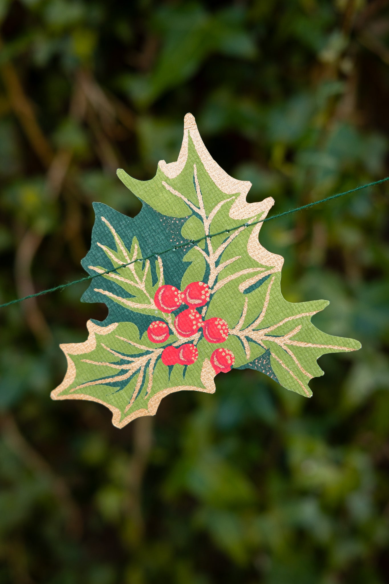 Holly and Ivy Sewn Garland