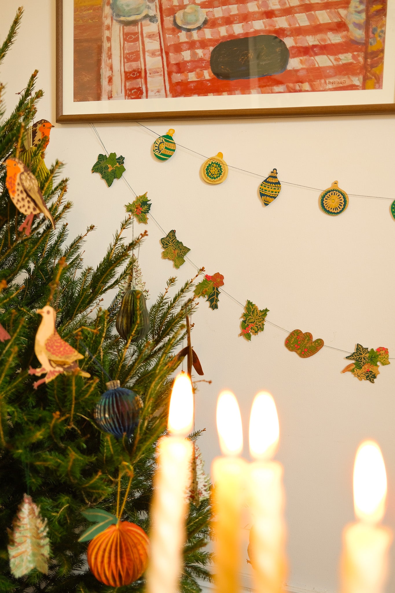 Holly and Ivy Sewn Garland
