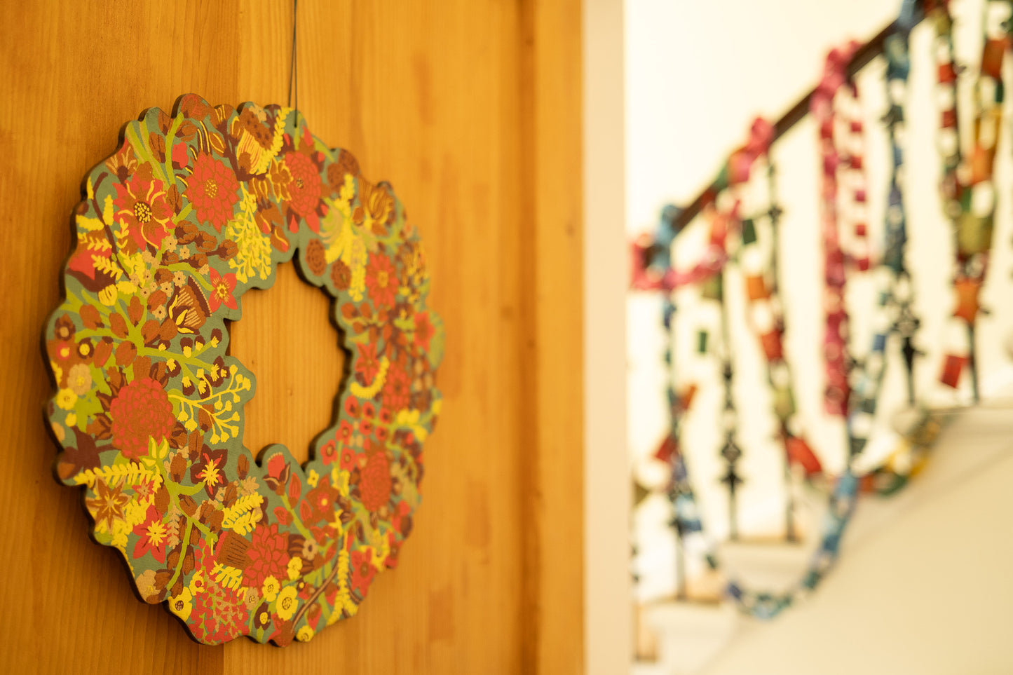 Christmas Foliage Cotton Board Wreath