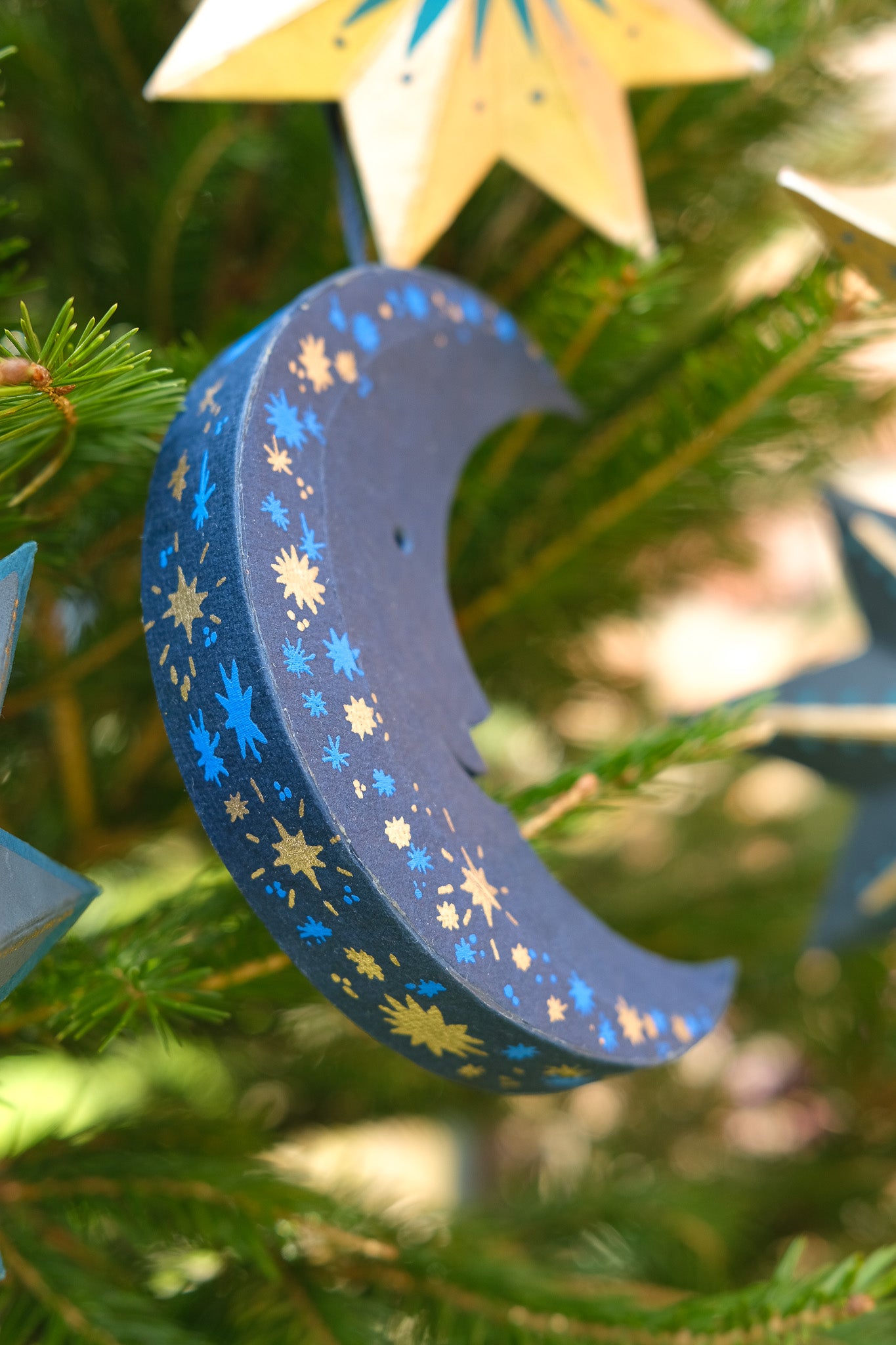 Midnight Man on the Moon Board Ornament