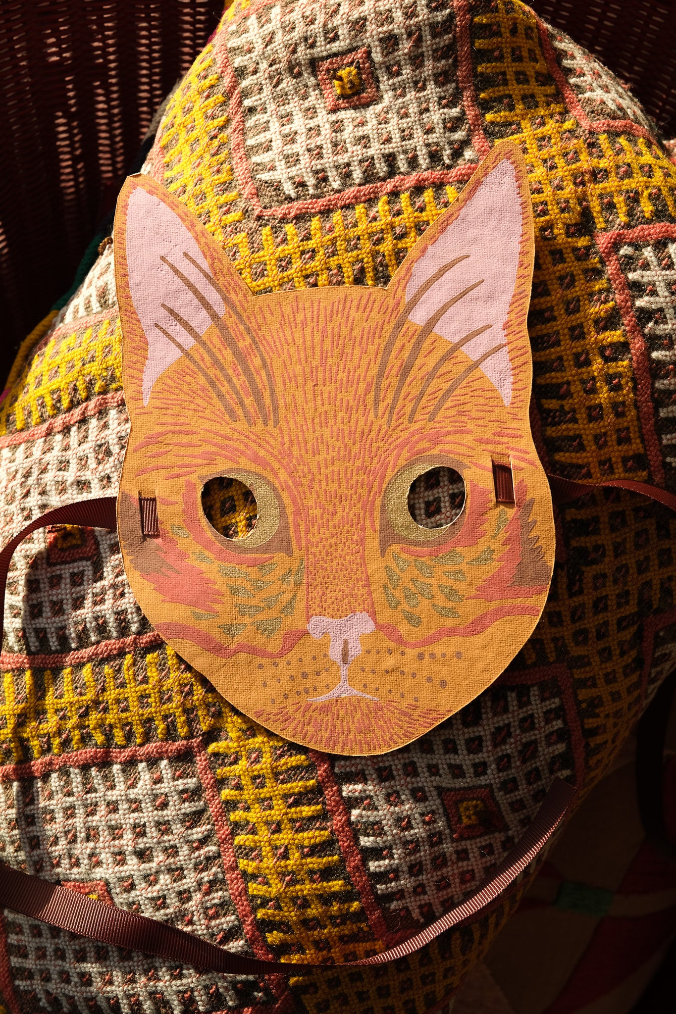 Cat Mask Greeting Card