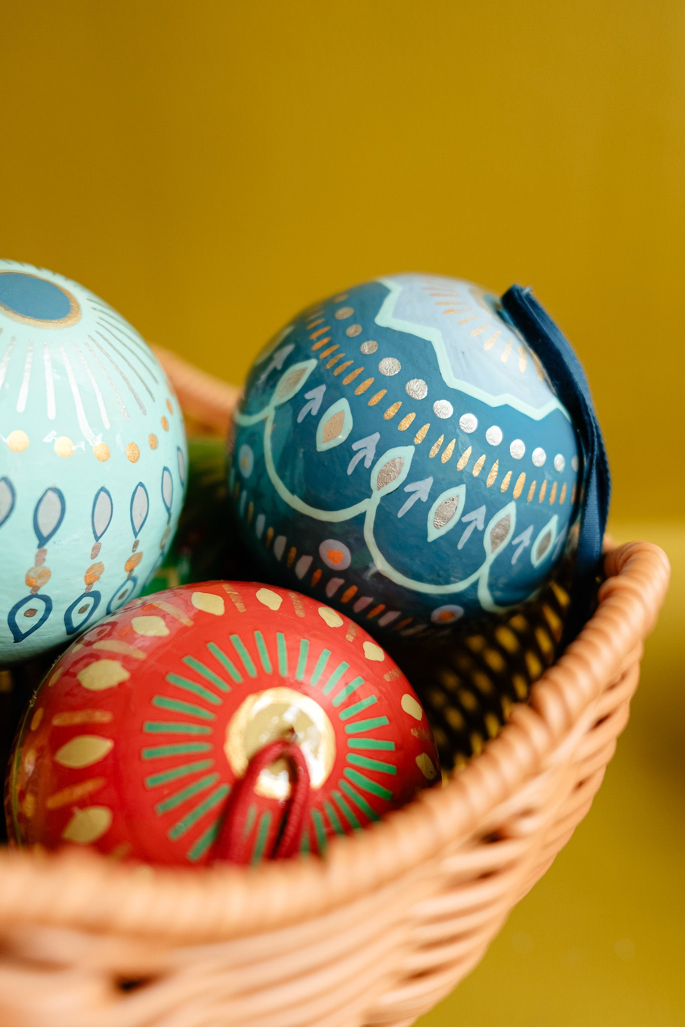 Frosty Blue - Set of Three Baubles