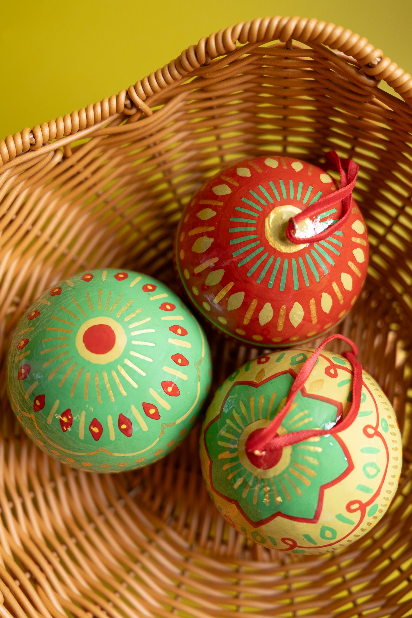 Jolly Green - Set of Three Baubles