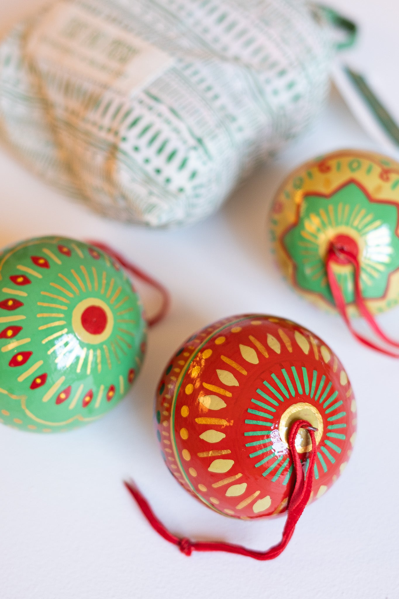 Jolly Green - Set of Three Baubles