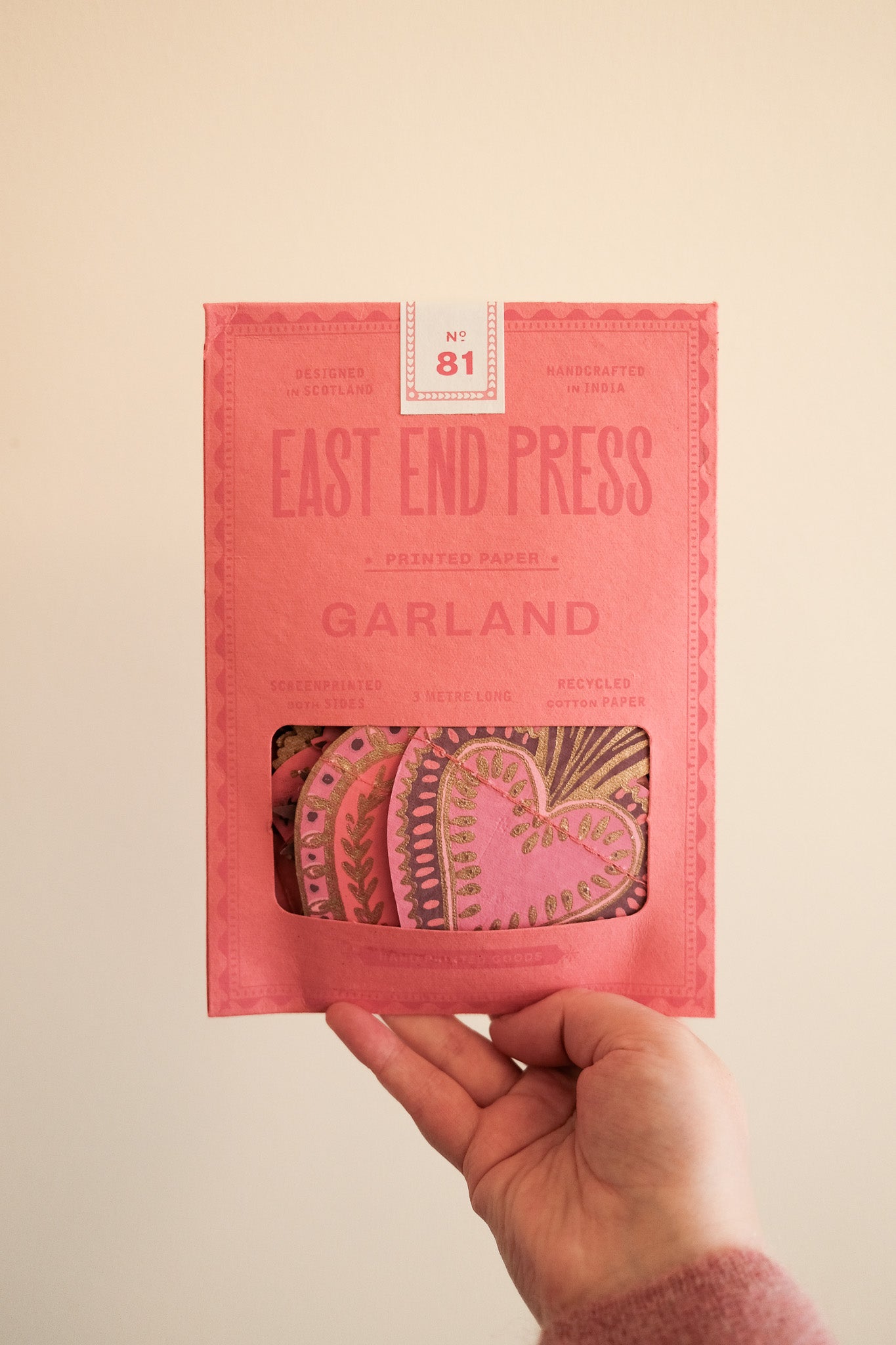 Sweet Hearts Sewn Garland