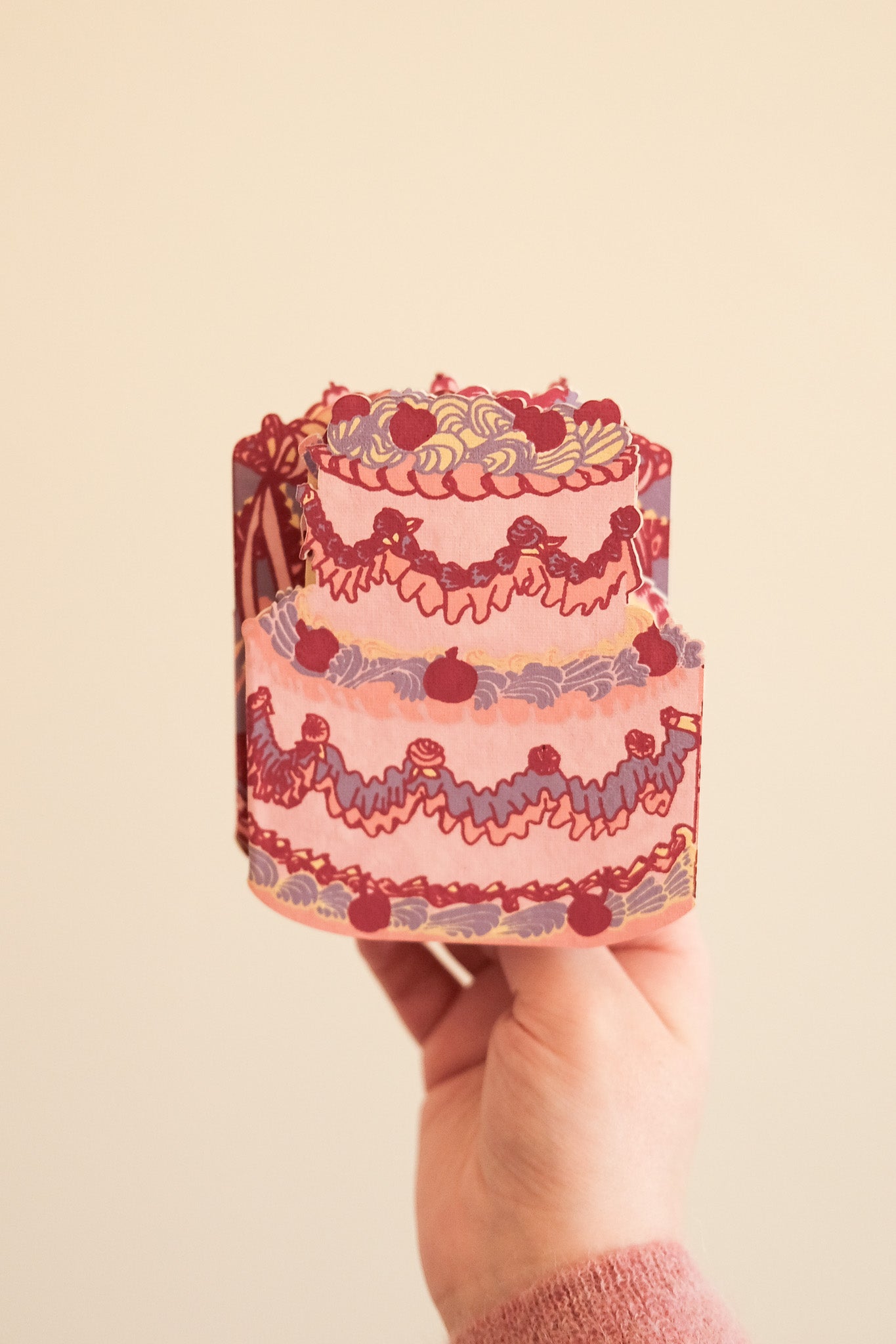 Birthday Cake Concertina Greeting Card