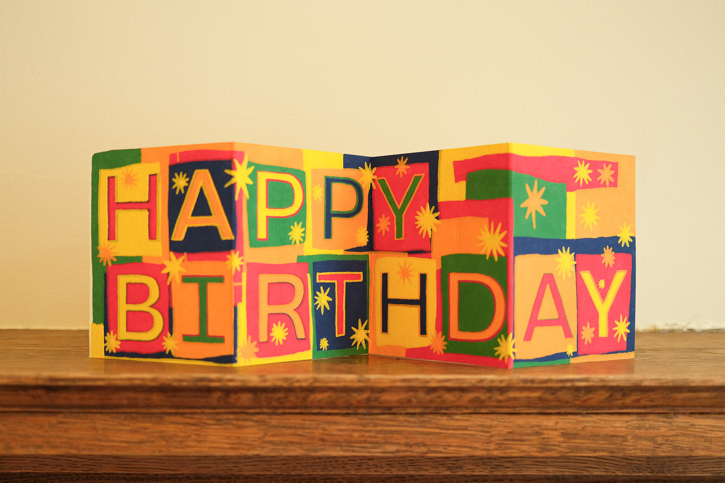 Happy Birthday Concertina Greeting Card
