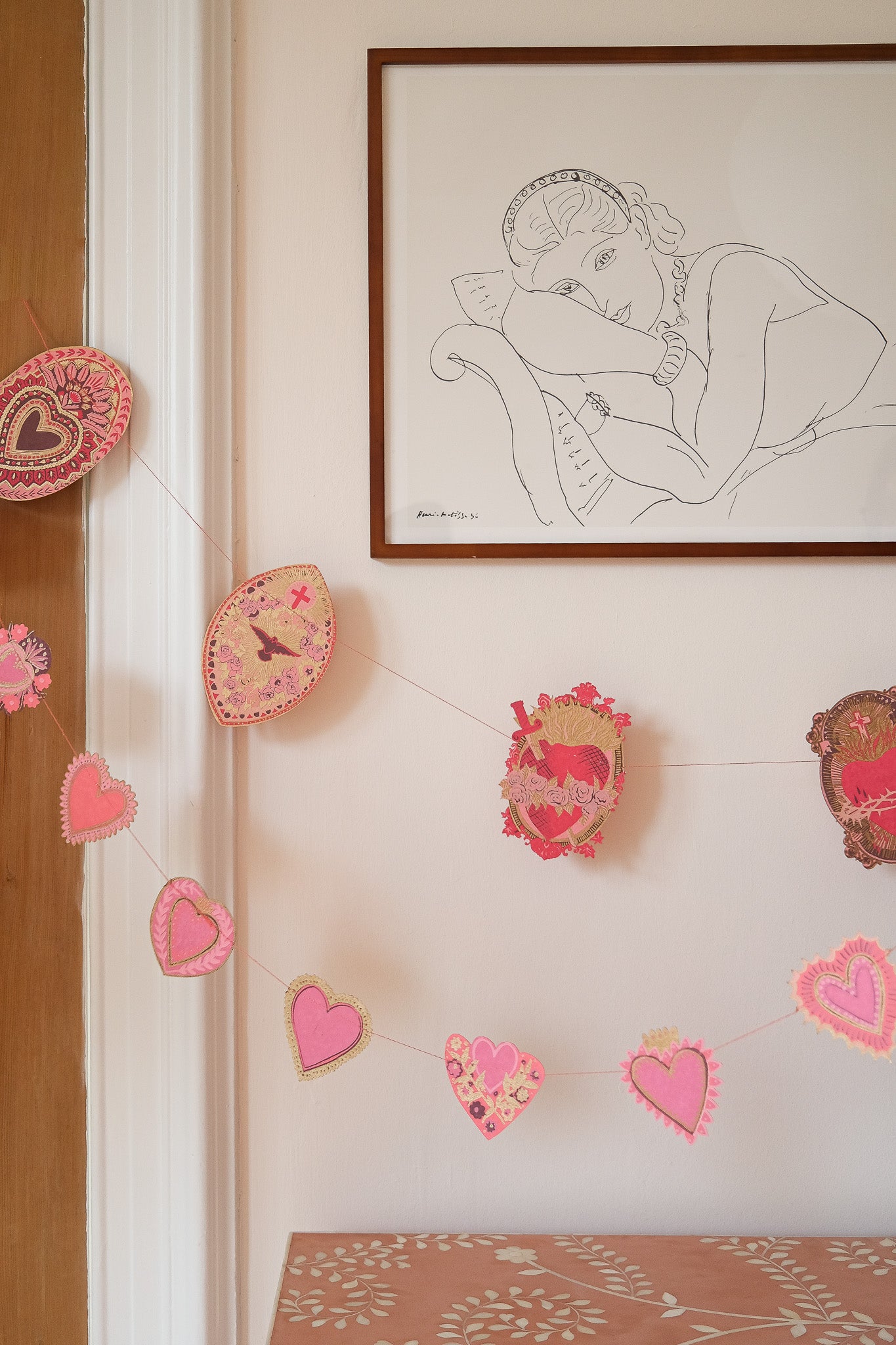 Sweet Hearts Sewn Garland